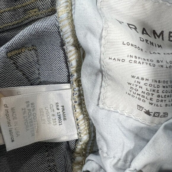 Frame Denim Le High Blue Stretch Skinny Distressed LHSK899 Size 26 - Picture 8 of 14